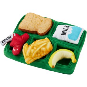 Frisco School Lunch Tray Hide & Seek Puzzle Plush Squeaky Dog Toy