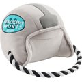 Frisco Football Helmet Plush with Rope Squeaky Dog Toy