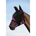 WeatherBeeta Comfitec Durable Mesh Horse Mask with Ears & Nose, Black/Purple, Warmblood