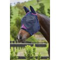 WeatherBeeta Comfitec Durable Mesh Horse Mask With Ears, Navy/Purple, Mini
