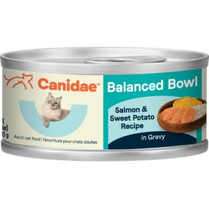 CANIDAE Balanced Bowl Salmon & Sweet Potato Recipe in Gravy Wet Cat Food, 3-oz can, case of 24