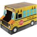 Frisco School Bus Cardboard Cat Toy, 2-Story 