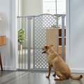 Frisco Metal Pattern Extra Tall Auto-close Pet Gate, 41-in, Gray