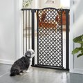 Frisco Metal Pattern Extra Tall Auto-close Pet Gate, 41-in, Black