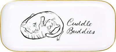 Punch Studio Cuddle Buddies Reclining Dog Ceramic Tray, slide 1 of 1