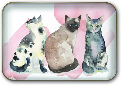 Punch Studio Trio Cat Decorative Tray, slide 1 of 1