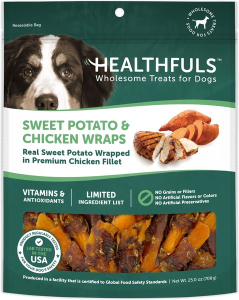 RUFFIN' IT Healthfuls Sweet Potato & Chicken Wraps Grain-Free Dehydrated Dog Treats, 25-oz bag slide 1 of 3