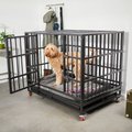 Frisco Ultimate Foldable & Stackable Heavy Duty Steel Metal Single Door Dog Crate, Large: 42-in L x 30.7-in W x 36.85-in H