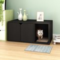 Way Basics zBoard Paperboard Modern Enclosed Cat Litter Box, Black