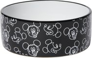 Disney Mickey Mouse Black & White Non-Skid Ceramic Dog & Cat Bowl, 1.5 cups
