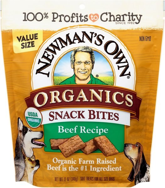 Newman's Own Organics Snack Bites Beef Recipe Grain-Free Dog Treats, 12-oz bag slide 1 of 6