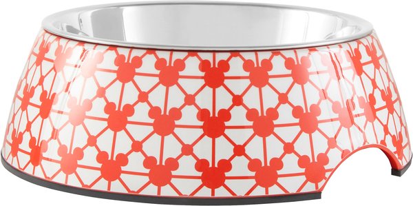 Disney Mickey Mouse Non-Skid Red Deco Non-Skid Stainless Steel with Melamine Stand Dog Bowl, 3.25 cups slide 1 of 6
