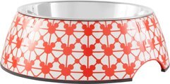 Disney Mickey Mouse Non-Skid Red Deco Non-Skid Stainless Steel with Melamine Stand Dog Bowl, 3.25 cups