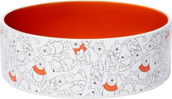 Disney Winnie the Pooh Non-Skid Ceramic Dog Bowl, Orange, 5 cups slide 1 of 6