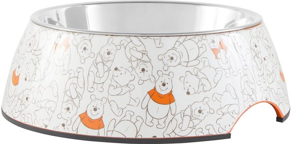 Disney Winnie the Pooh Non-Skid Stainless Steel with Melamine Stand Dog Bowl, Orange, 3.25 cups slide 1 of 6
