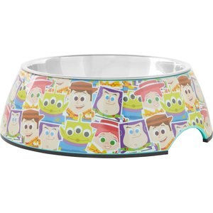 Pixar Toy Story Non-Skid Stainless Steel with Melamine Stand Dog Bowl, 3.25 cups