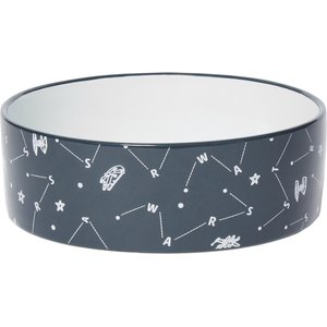 STAR WARS Navy Constellations Non-Skid Ceramic Dog Bowl, 5 cups