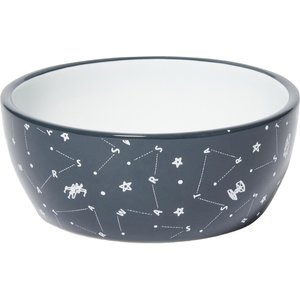 STAR WARS Navy Constellations Non-Skid Ceramic Cat Bowl, 1.25 Cups