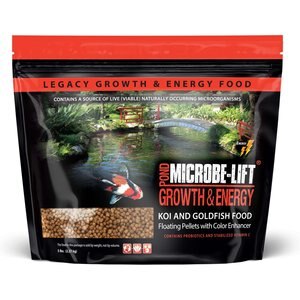 Microbe-Lift Legacy Growth & Energy Floating Pellets with Color Enhancer Koi & Goldfish Food, 5.25-lb tub