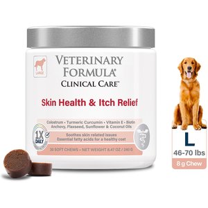 Veterinary Formula Clinical Care Skin Health & Itch Relief Large Dog Supplement, 30 count