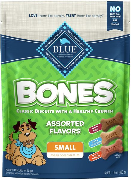 Blue Buffalo Bones Classic Assorted Flavors Small Dog Treats, 16-oz bag slide 1 of 6