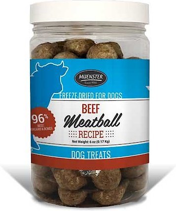 Muenster Beef Meatball Recipe Grain-Free Freeze-Dried Dog Treats, 6-oz jar slide 1 of 8