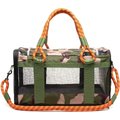 Roverlund Travel Airline-Approved Dog & Cat Carrier, Camo/Orange, Large