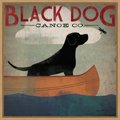 Amanti Art Black Dog Canoe Co. by Ryan Fowler Framed Canvas Art, Maple