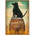 Amanti Art Black Lab Whiskey by Ryan Fowler Framed Canvas Art, Maple