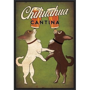 Amanti Art Chihuahua Cantina by Ryan Fowler Framed Canvas Art