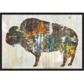Amanti Art Free Spirit II Buffalo by Sue Schlabach Framed Canvas Art, Black