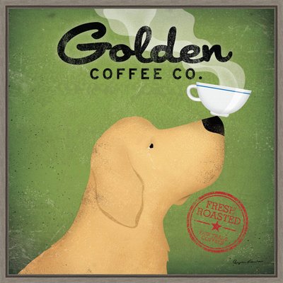 Amanti Art Golden Dog Coffee Co. by Ryan Fowler Framed Canvas Art, slide 1 of 1
