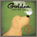 Amanti Art Golden Dog Coffee Co. by Ryan Fowler Framed Canvas Art, Greywash