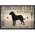 Amanti Art Labrador Lake by Ryan Fowler Framed Canvas Art, Black