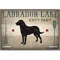 Amanti Art Labrador Lake by Ryan Fowler Framed Canvas Art, Greywash