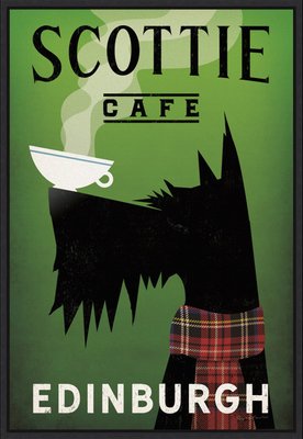 Amanti Art Scottie Cafe Edinburgh by Ryan Fowler Framed Canvas Art, slide 1 of 1