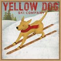 Amanti Art Yellow Dog Ski Company by Ryan Fowler Framed Canvas Art, Maple