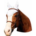 Equine Couture Horse Fly Bonnet With Crystals, White, Cob