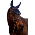 Equine Couture Horse Fly Bonnet With Crystals, EC Navy, Cob