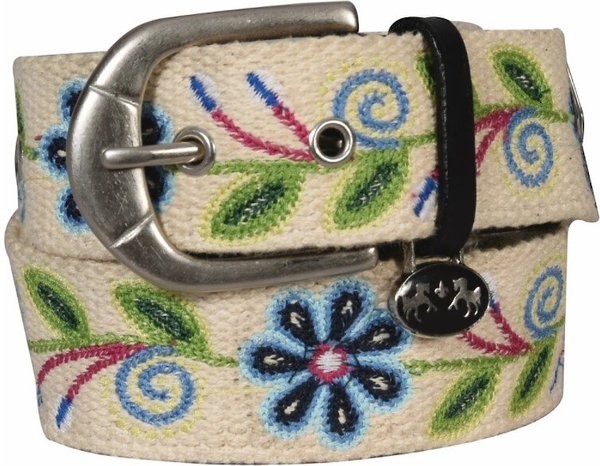 Equine Couture Lilly Cotton Belt, Ecru, Small slide 1 of 2