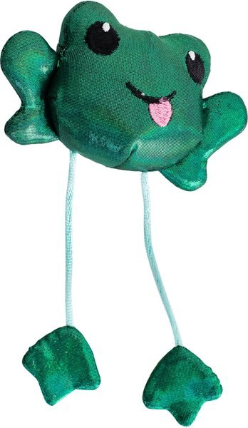 Petstages Toss 'N Dangle Frog Plush Cat Toy slide 1 of 7