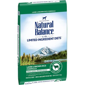 Natural Balance L.I.D. Limited Ingredient Diets Lamb & Brown Rice Formula Dry Dog Food, 26-lb bag