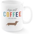 Fringe Studio "Dogs And Coffee" Montana Ceramic Mug, 16-oz