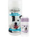 tomyw Pet Collection Baby Powder Scented Wipes & Lavender Scented Paw Balm Dog Grooming Set