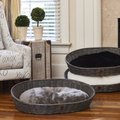 tomyw Pet Collection Wicker Dog Bed, Medium, Gray
