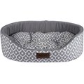 DII Oval Dog & Cat Bed, Lattice Gray