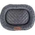 DII Border Cushion Quilted Oval Dog & Cat Crate Mat, Black, Medium