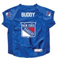 Littlearth NHL Personalized Stretch Dog & Cat Jersey, New York Rangers, Big Dog