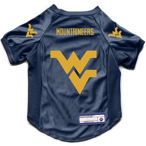 Littlearth NCAA Stretch Dog & Cat Jersey, West Virginia Mountaineers, X-Small