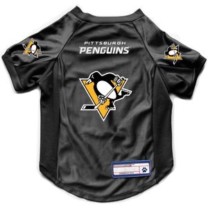 Littlearth NHL Stretch Dog & Cat Jersey, Pittsburgh Penguins, X-Large